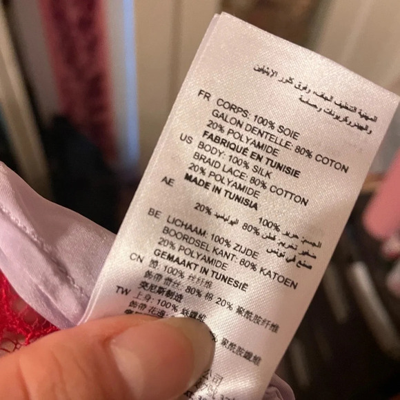 SANDRO LILAC SILK LACE CAMISOLE - Picture 7 of 9